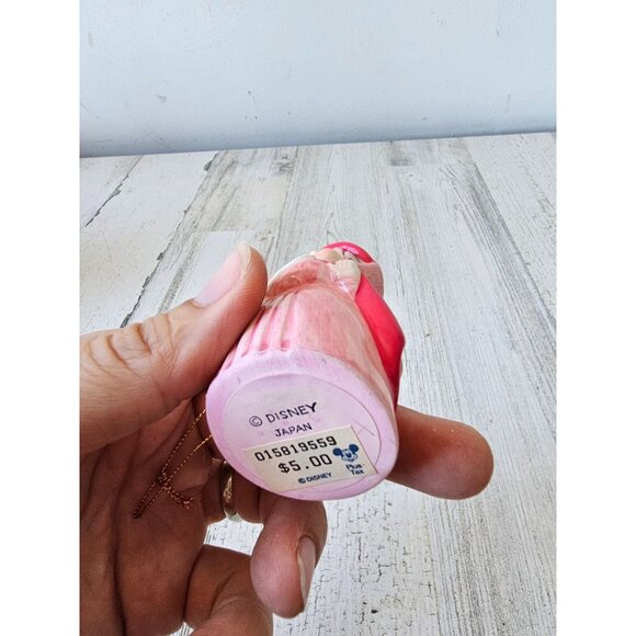 Vintage ceramic flora fairy sleeping beauty godmother red pink ornament Xmas tre - Picture 7 of 8